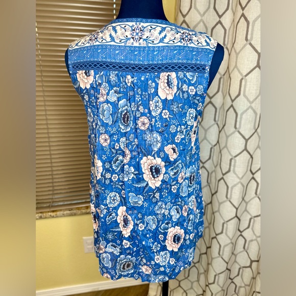 EUC Spell & the Gypsy Collective Navy Blue Zahara Sleeveless Blouse - Picture 12 of 16